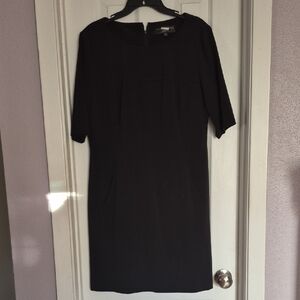 Tahari Classic Black Wool Dress